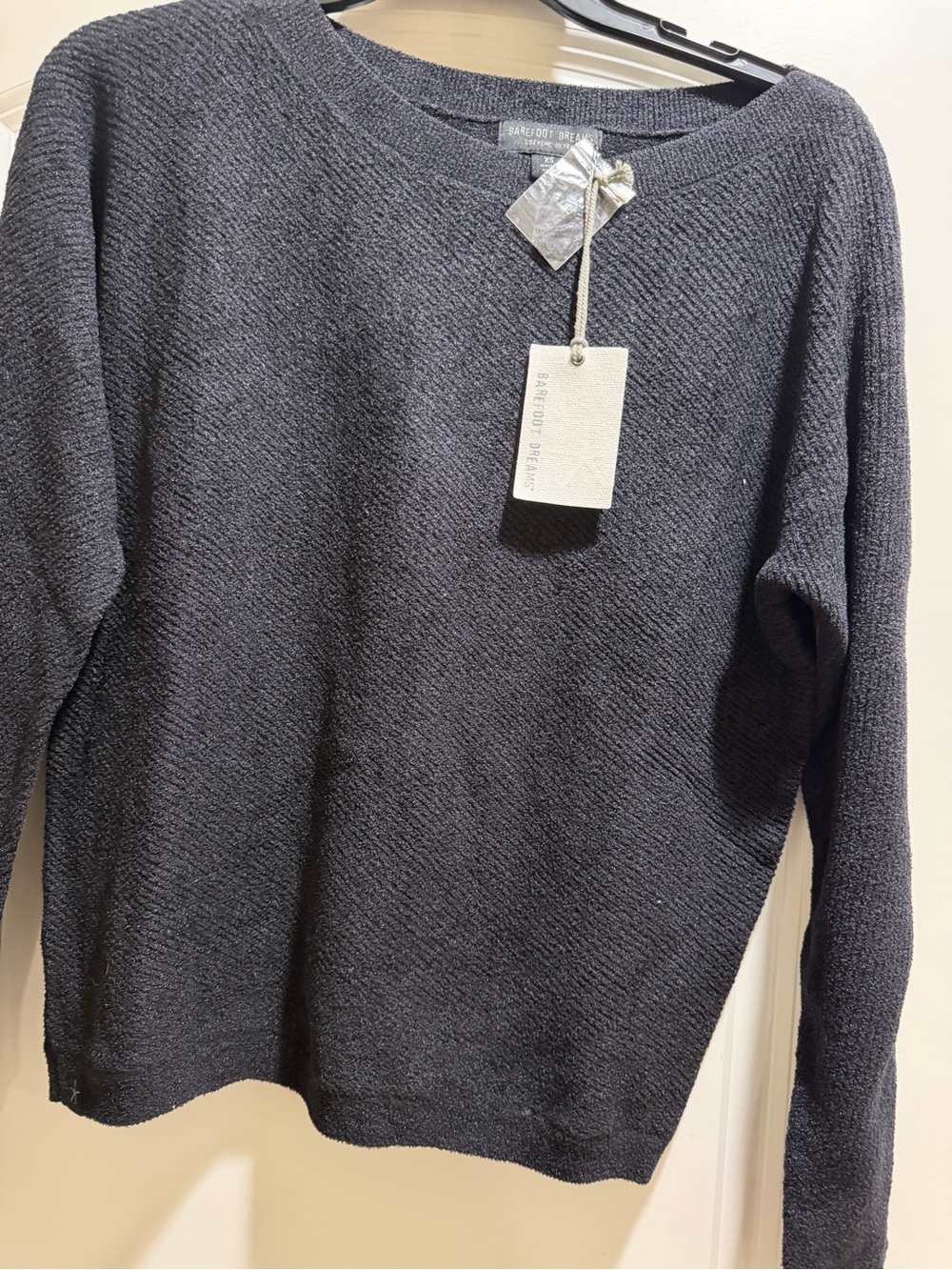 Barefoot Dreams Women's Charcoal Crewneck Sweater - Charcoal